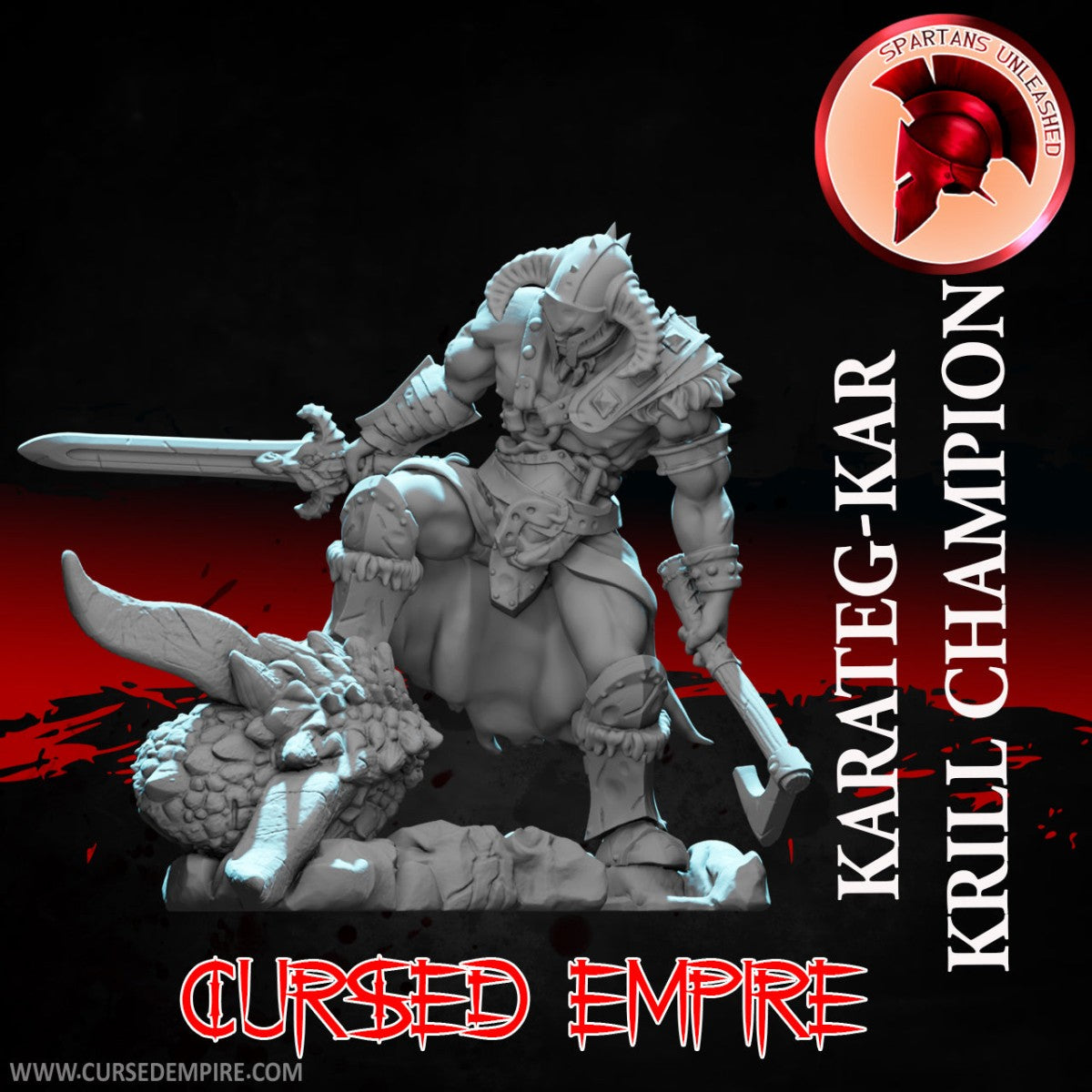 Tabletop Gaming Miniature - Krill Champion Karateg-Kar - Unpainted
