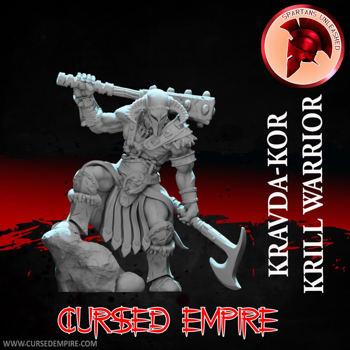 Tabletop Gaming Miniature - Krill Warrior Kravda-Kor - Unpainted