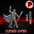 Tabletop Gaming Miniature - Mage Skeleton - Unpainted