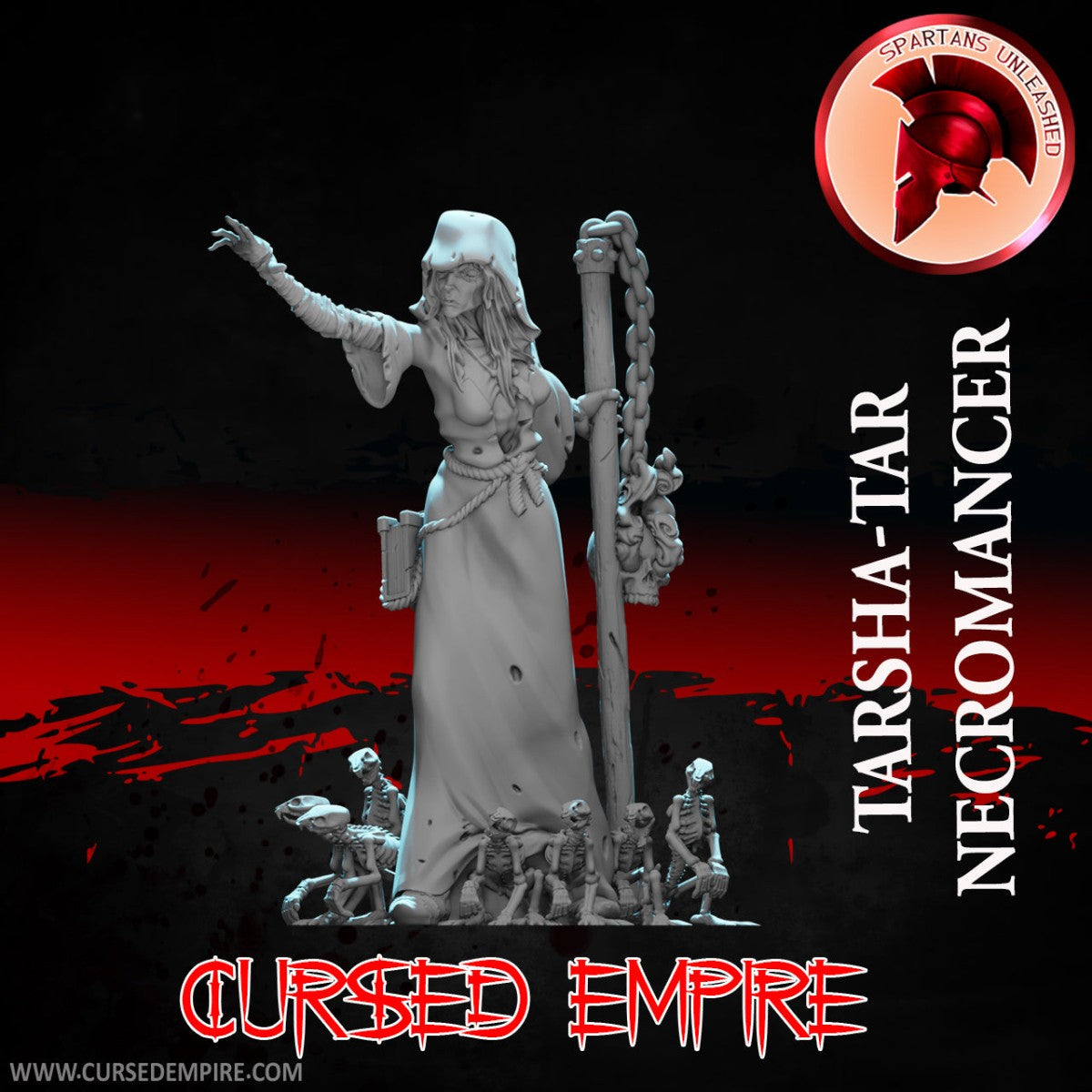 Tabletop Gaming Miniature - Necromancer Tarsha-Tar - Unpainted