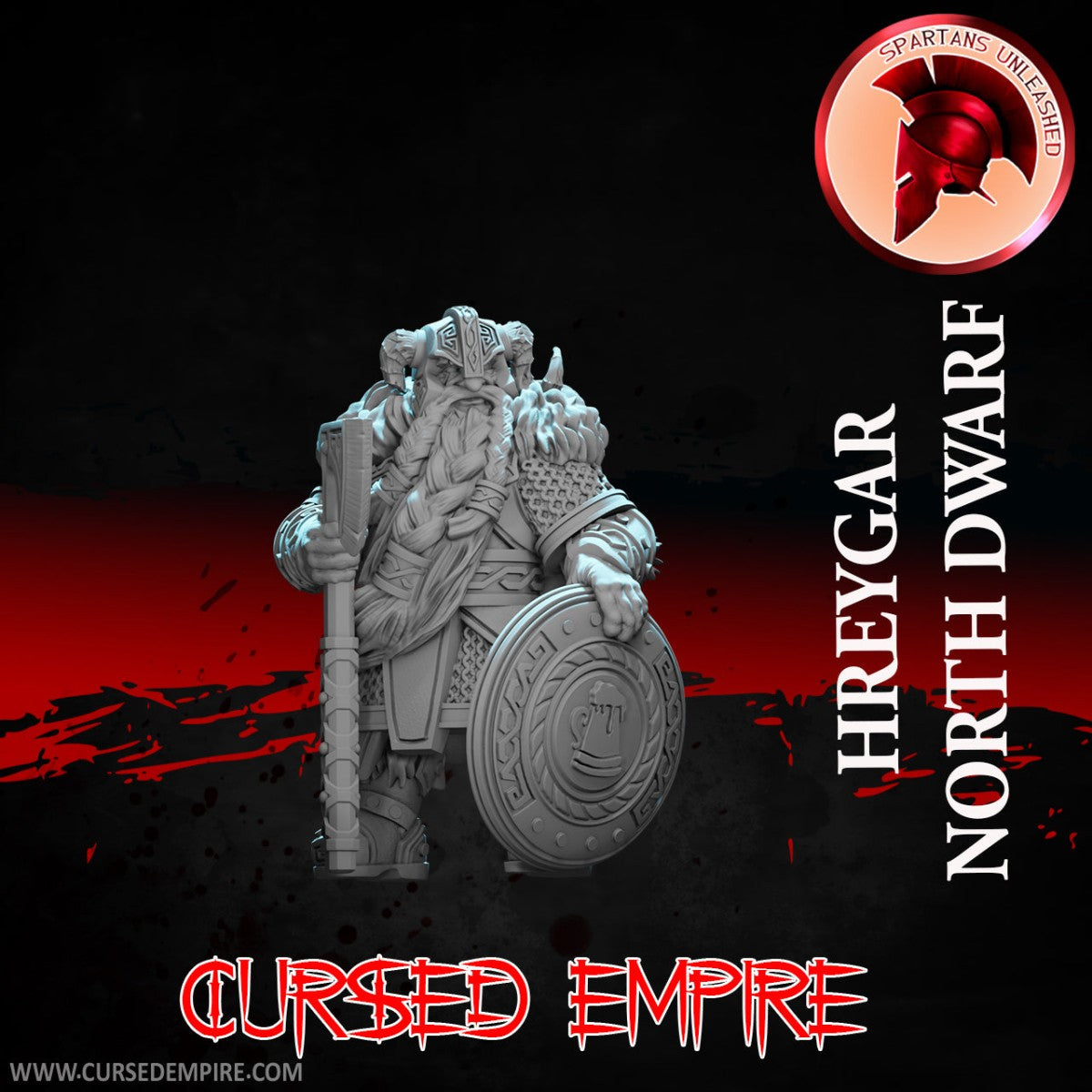 Tabletop Gaming Miniature - North Dwarf Hreygar - Unpainted
