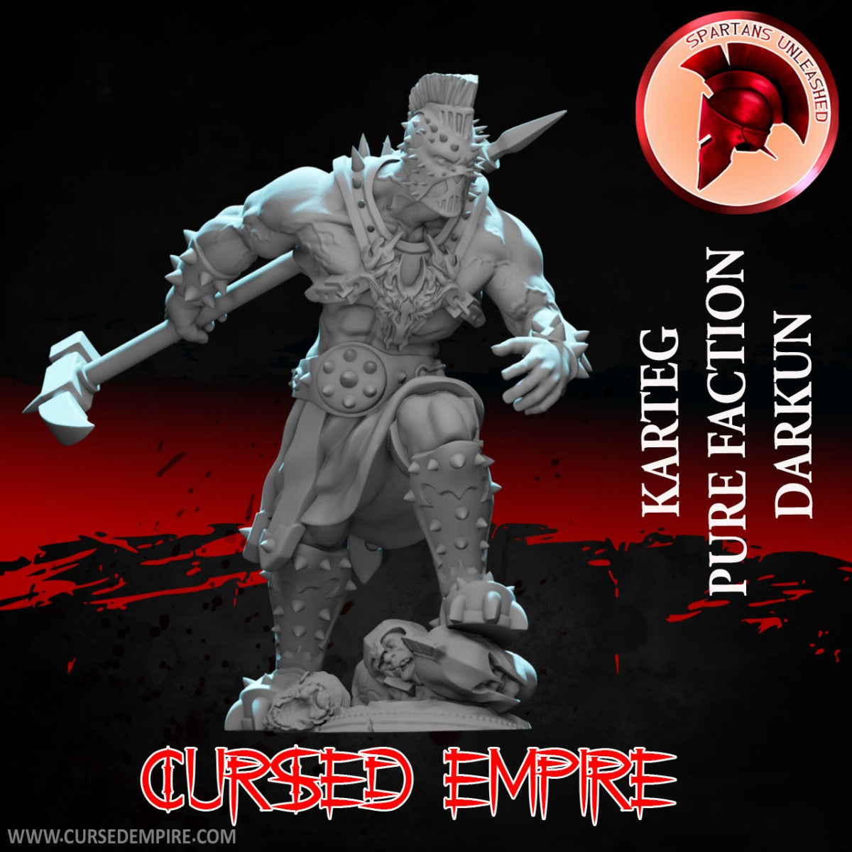 Tabletop Gaming Miniature - Pure Faction Darkun Karteg - Unpainted