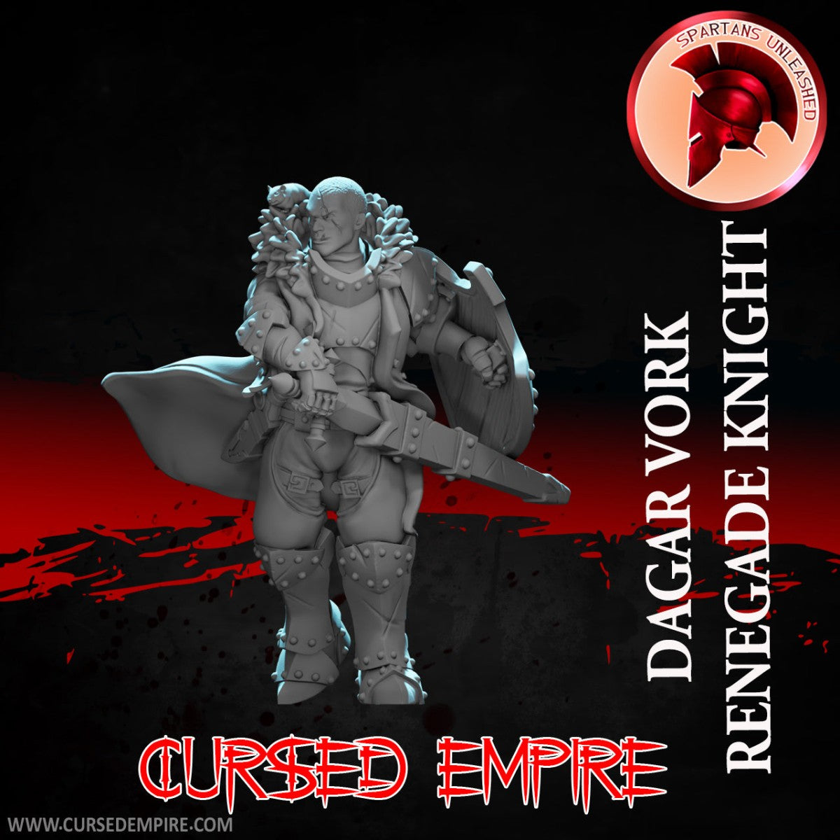 Tabletop Gaming Miniature - Renegade Knight Dagar Vork - Unpainted
