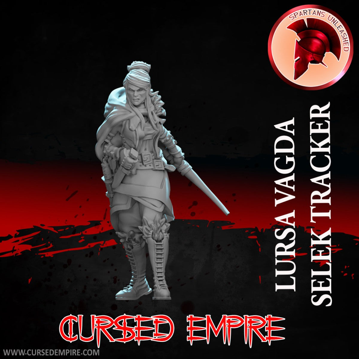 Tabletop Gaming Miniature - Selek Tracker Lursa Vagda - Unpainted