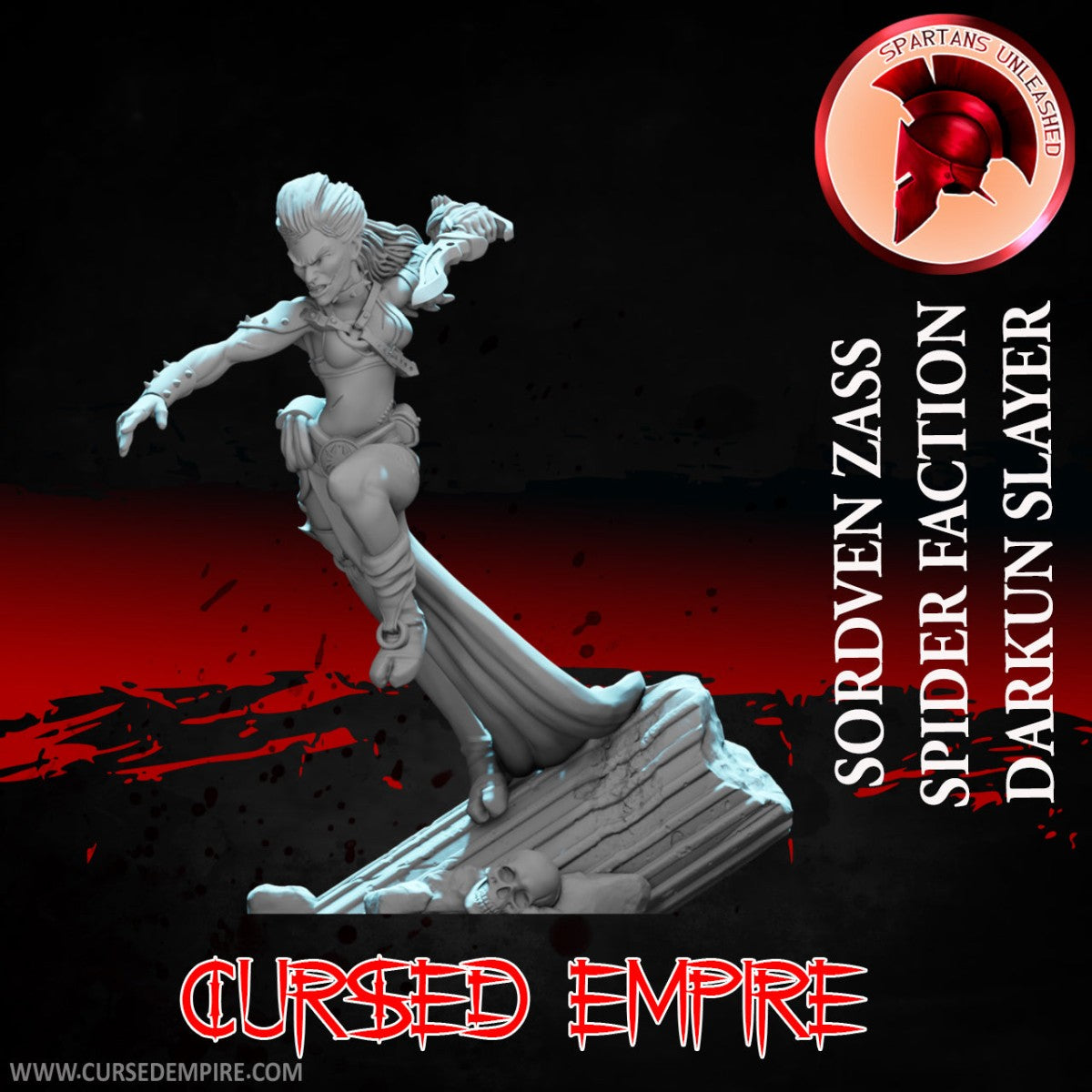 Tabletop Gaming Miniature - Spider Darkun Slaver Sordven Zass - Unpainted