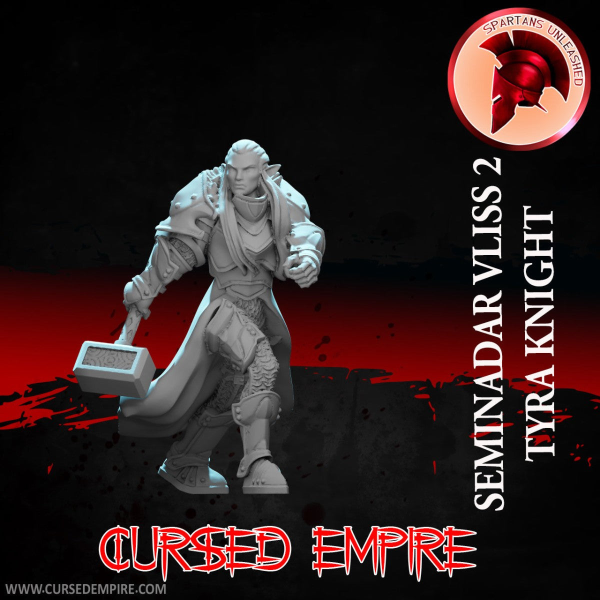 Tabletop Gaming Miniature - Tyra Knight Seminadar Vliss 2 - Unpainted