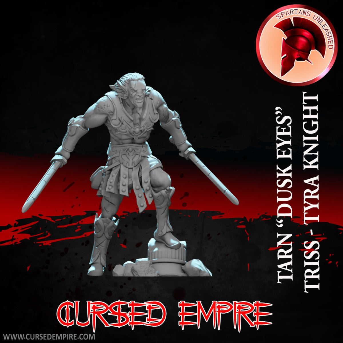 Tabletop Gaming Miniature - Tyra Knight Tarn Dusk Eyes Triss - Unpainted