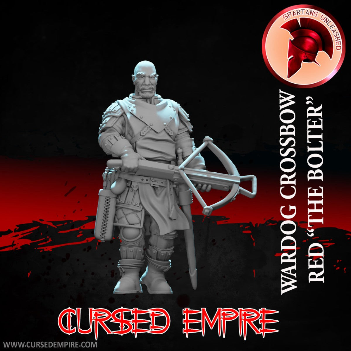 Tabletop Gaming Miniature - War Dog Crossbow Red "The Bolter" - Unpainted