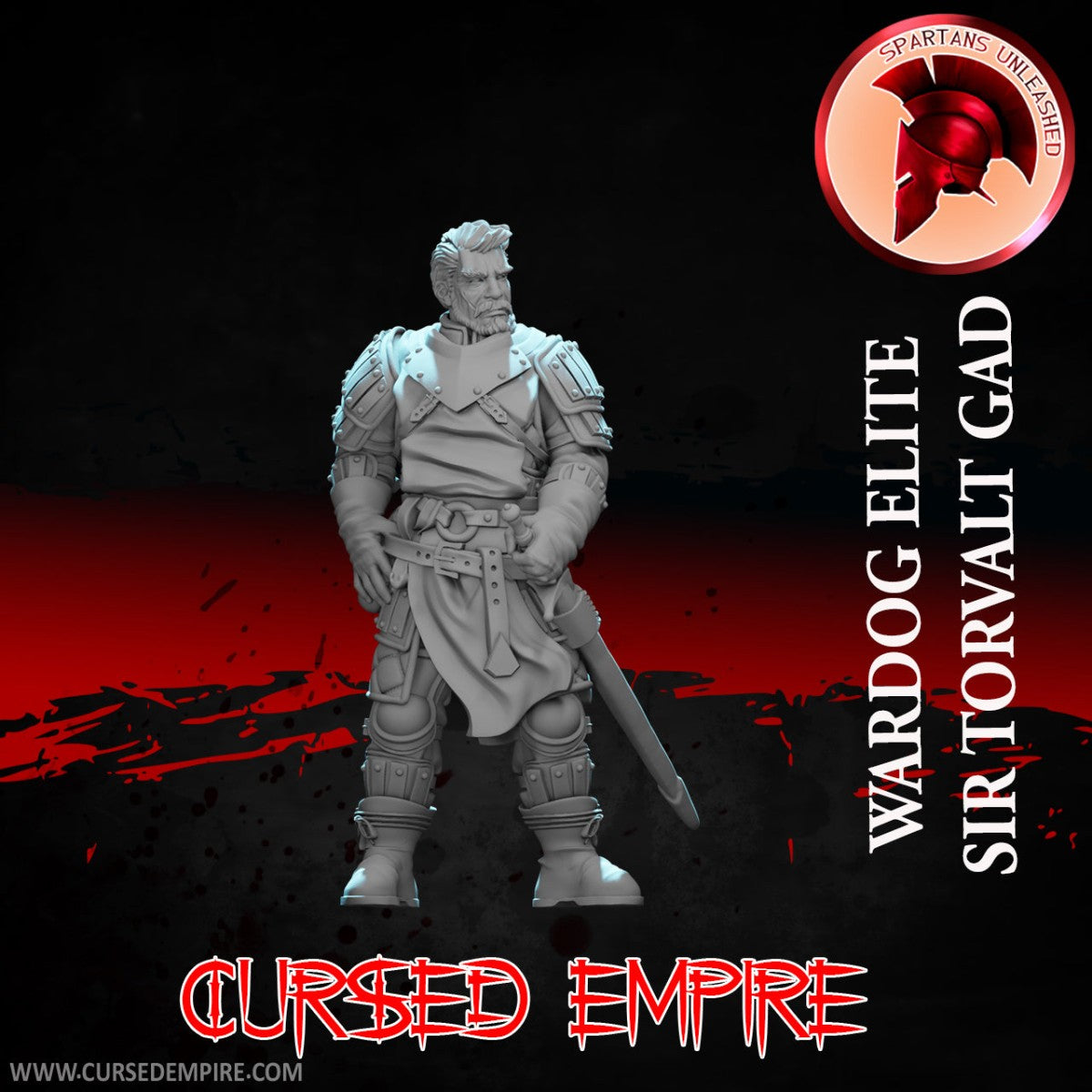 Tabletop Gaming Miniature - War Dog Elite Sir Torvald Gad - Unpainted