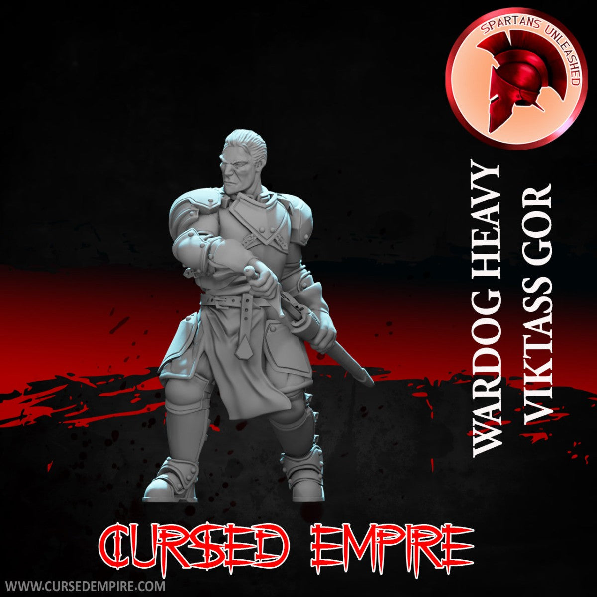 Tabletop Gaming Miniature - War Dog Heavy Viktass Gor - Unpainted
