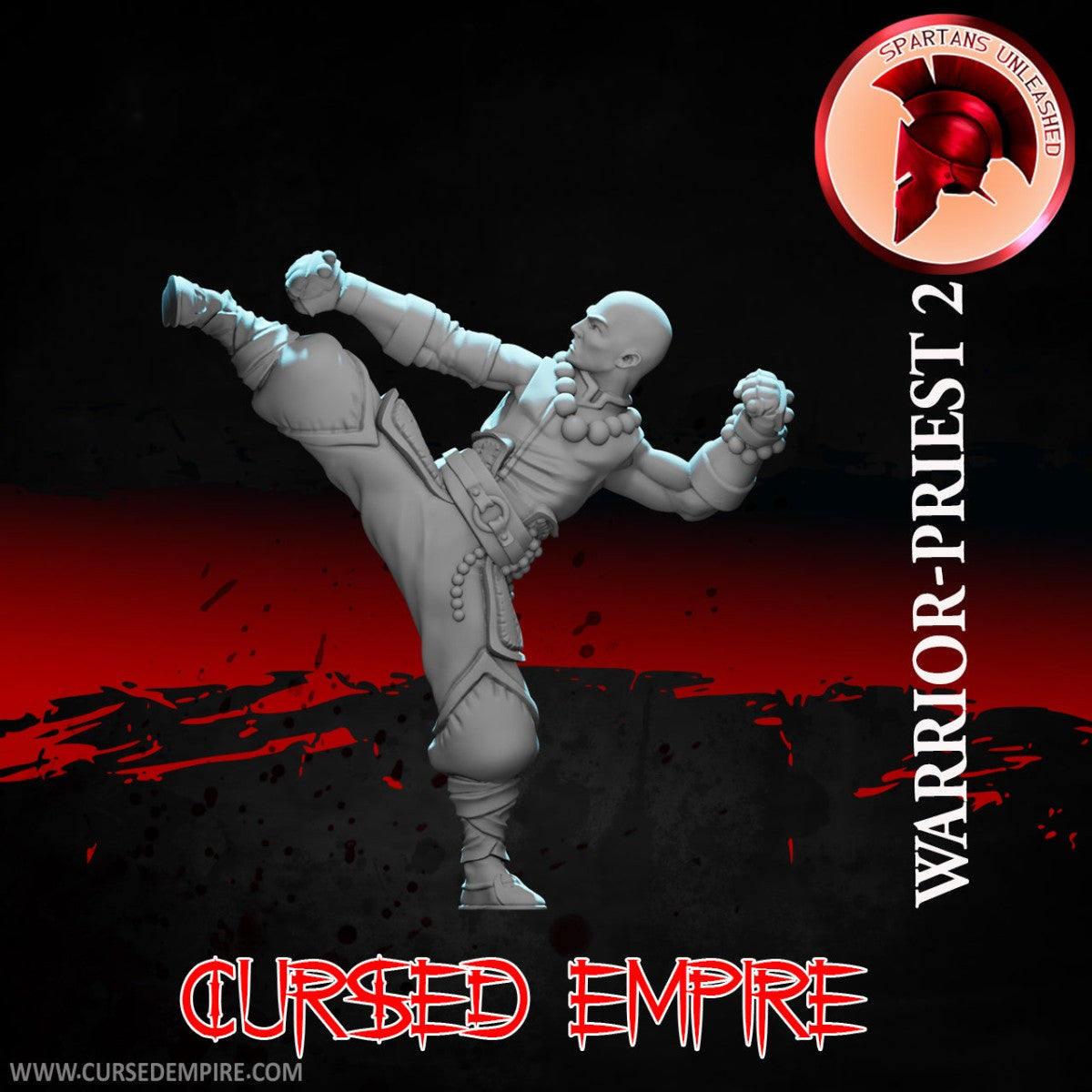 Tabletop Gaming Miniature - Warrior Priest 2 - Unpainted