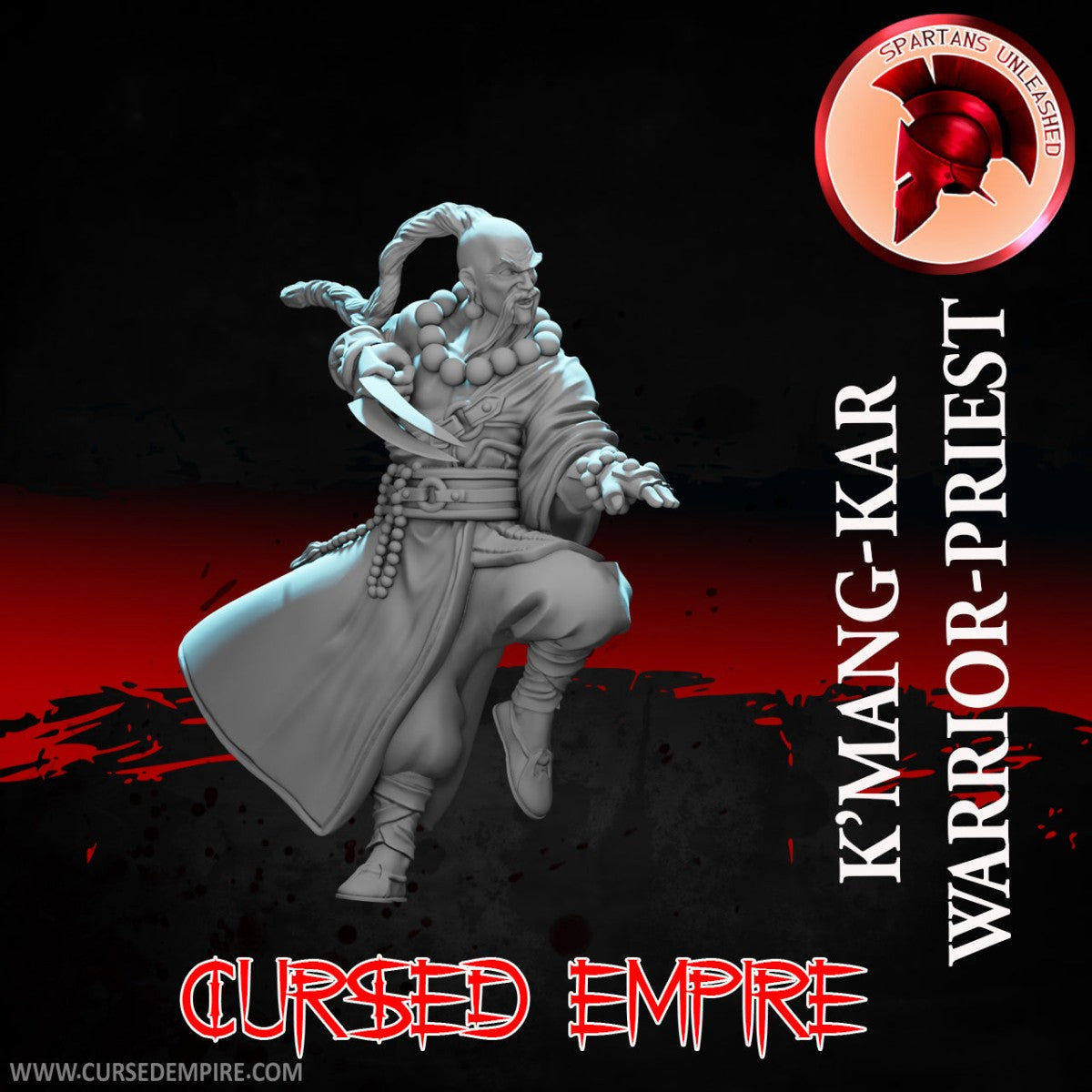 Tabletop Gaming Miniature - Warrior-Priest K'mang-Kar - Unpainted