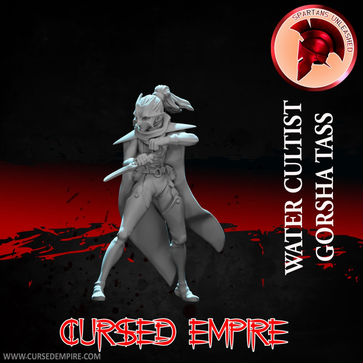 Tabletop Gaming Miniature - Water Cultist Gorsha Tass - Unpainted