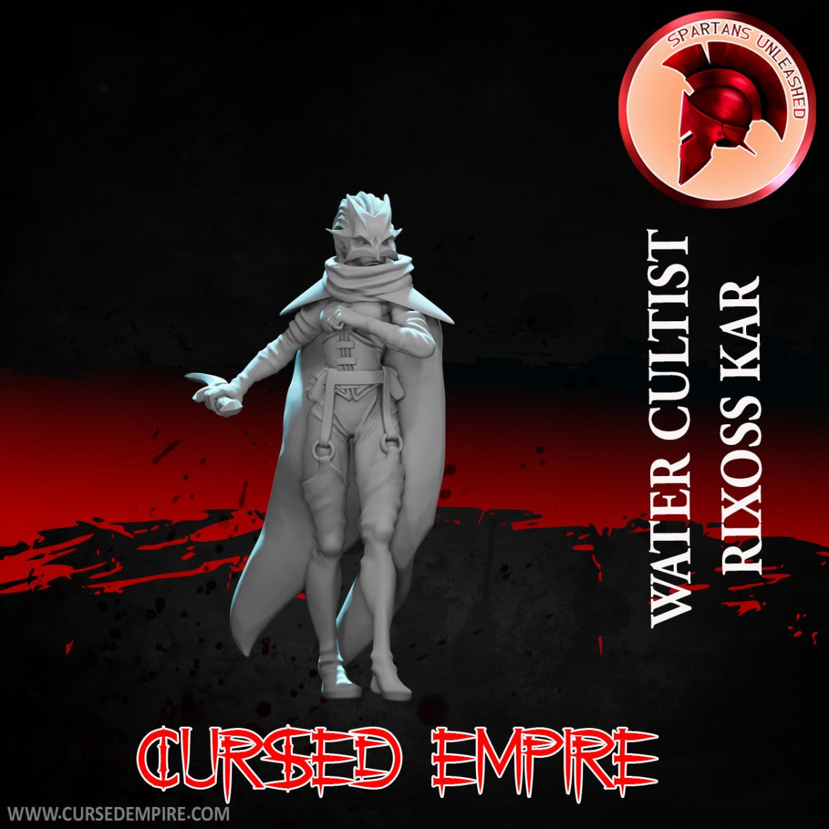 Tabletop Gaming Miniature - Water Cultist Rixoss Kar - Unpainted