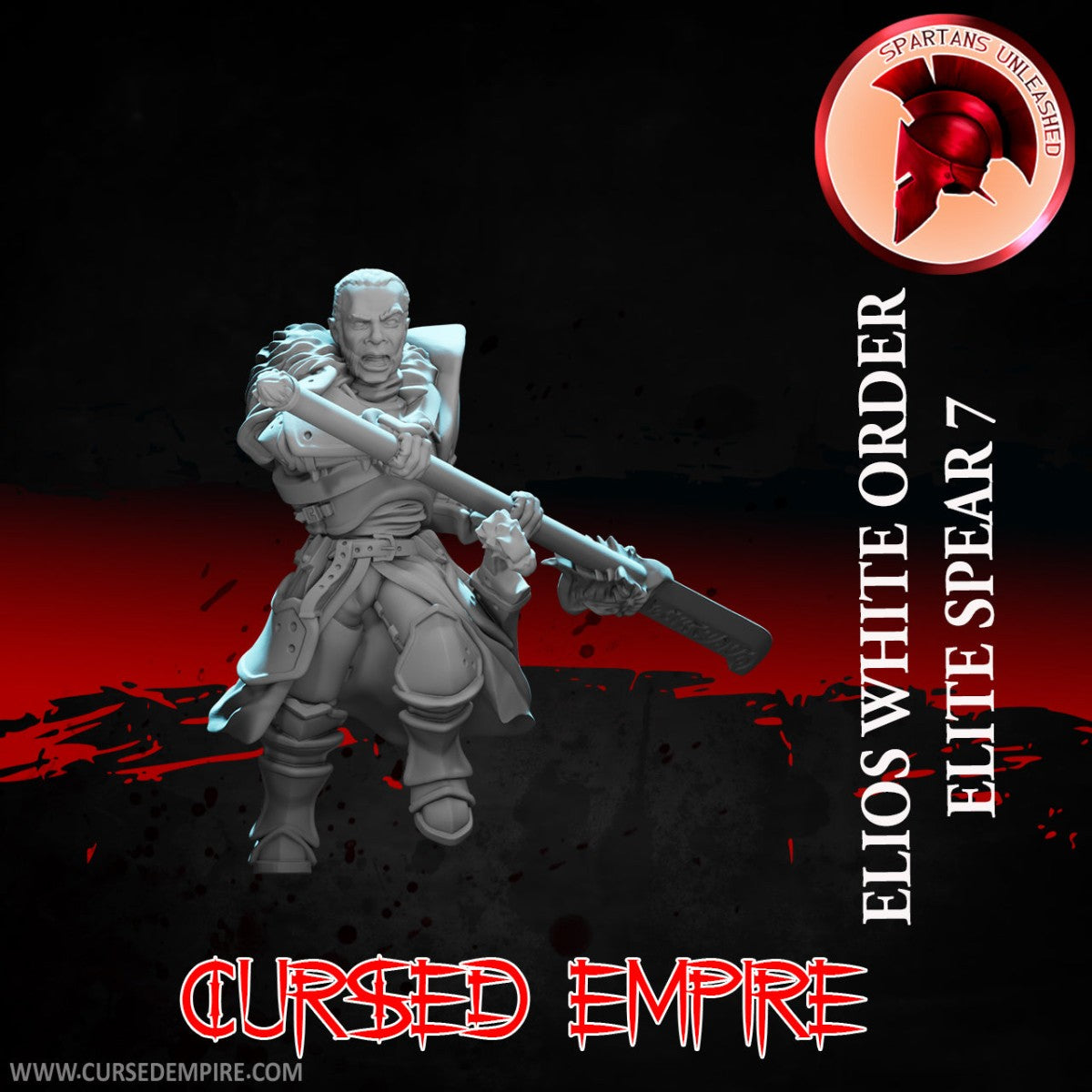 Tabletop Gaming Miniature - White Order Elios Elite 7 - Unpainted