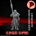 Tabletop Gaming Miniature - White Order Elios Elite 9 - Unpainted