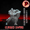 Tabletop Gaming Miniature - White Order Elios Elite Shield 1 - Unpainted