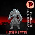 Tabletop Gaming Miniature - White Order Elios Elite Shield 3 - Unpainted