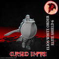 Tabletop Gaming Miniature - White Order Elios Elite Shield 6 - Unpainted