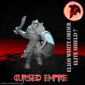 Tabletop Gaming Miniature - White Order Elios Elite Shield 7 - Unpainted