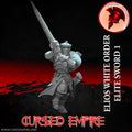Tabletop Gaming Miniature - White Order Elios Elite Sword 1 - Unpainted