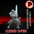 Tabletop Gaming Miniature - White Order Elios Elite Sword 3 - Unpainted