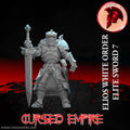 Tabletop Gaming Miniature - White Order Elios Elite Sword 7 - Unpainted