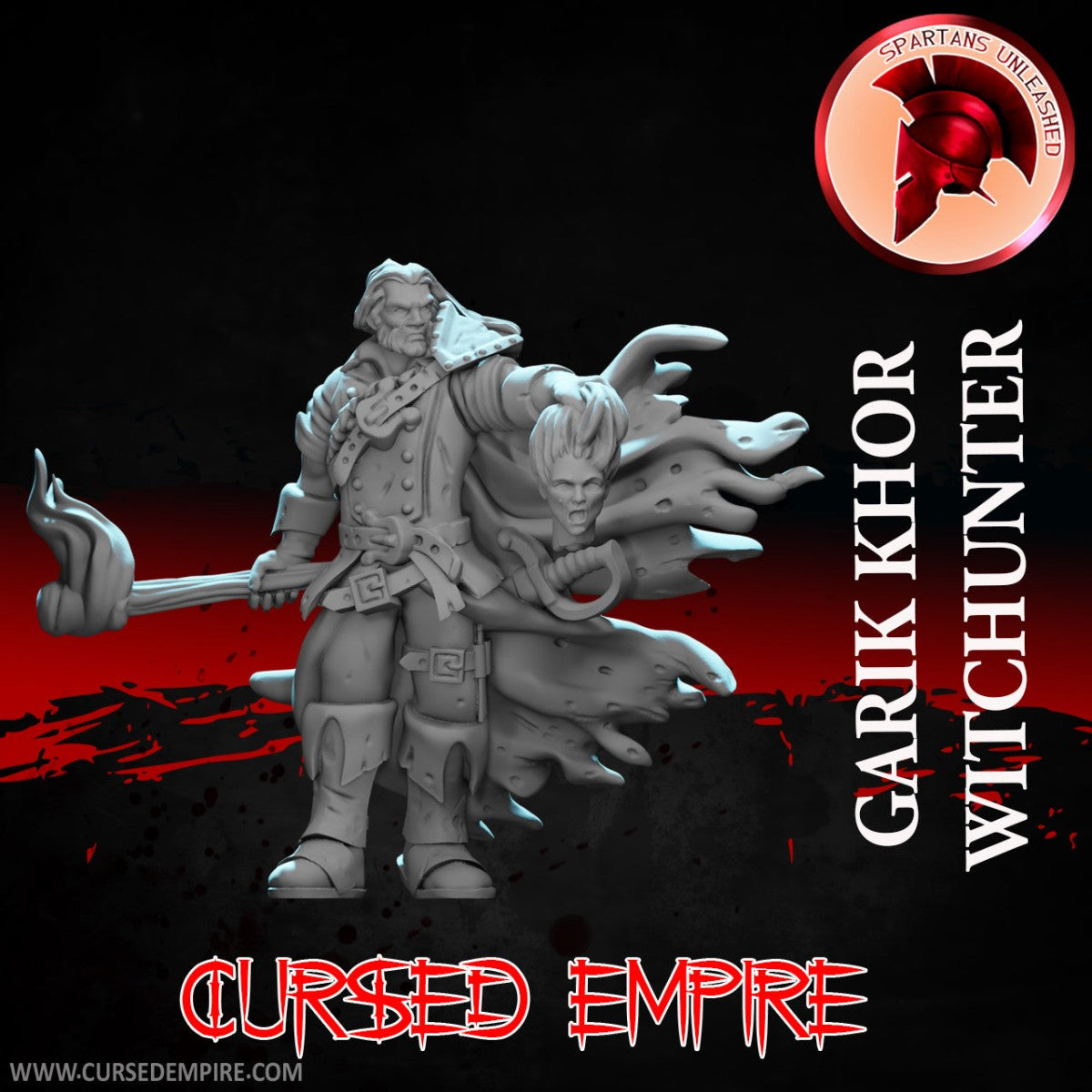 Tabletop Gaming Miniature - Witch Hunter Garik Khor - Unpainted