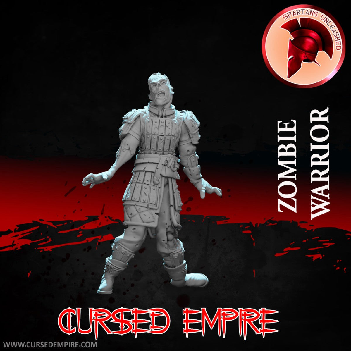 Tabletop Gaming Miniature - Zombie Warrior - Unpainted