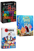 SUPERPOSE, KINAPA and CARD SHARKS at 20% off! Game Bundle of Fun Favourites!