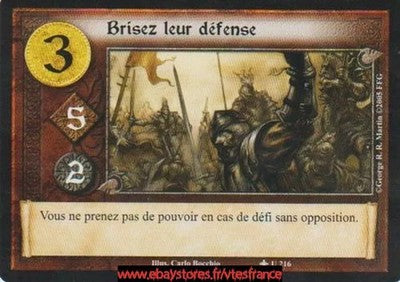 Brisez leur défense U216 [Winter Edition] FR - A Game of Thrones CCG