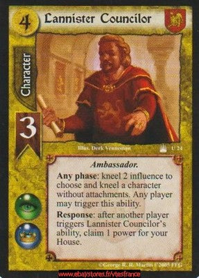 Lannister Councilor #24 [Reign of Kings] ENG - A Game of Thrones CCG