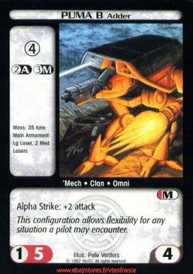Puma B (Adder) [Counterstrike] ENG - BattleTech TCG
