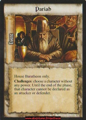 Pariah #123 [Crown of Suns] ENG - A Game of Thrones CCG