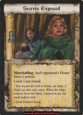 Secrets Exposed #144 [Westeros Edition] ENG - A Game of Thrones CCG