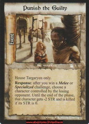 Punish the Guilty #127 [Reign of Kings] ENG - A Game of Thrones CCG