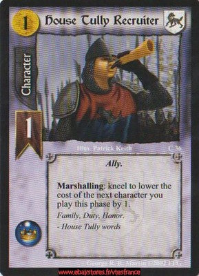 House Tully Recruiter #36 [Westeros Edition] ENG - A Game of Thrones CCG