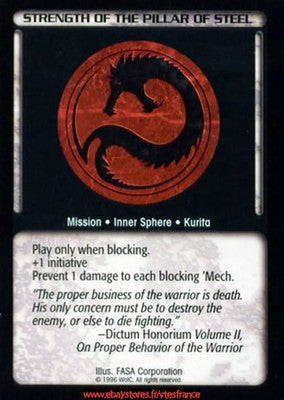 Strength of the Pillar of Steel [Limited] ENG - BattleTech TCG