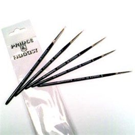 Prince August - Set de 4 Pinceaux Synthétiques + 1 Brosse Synthétique