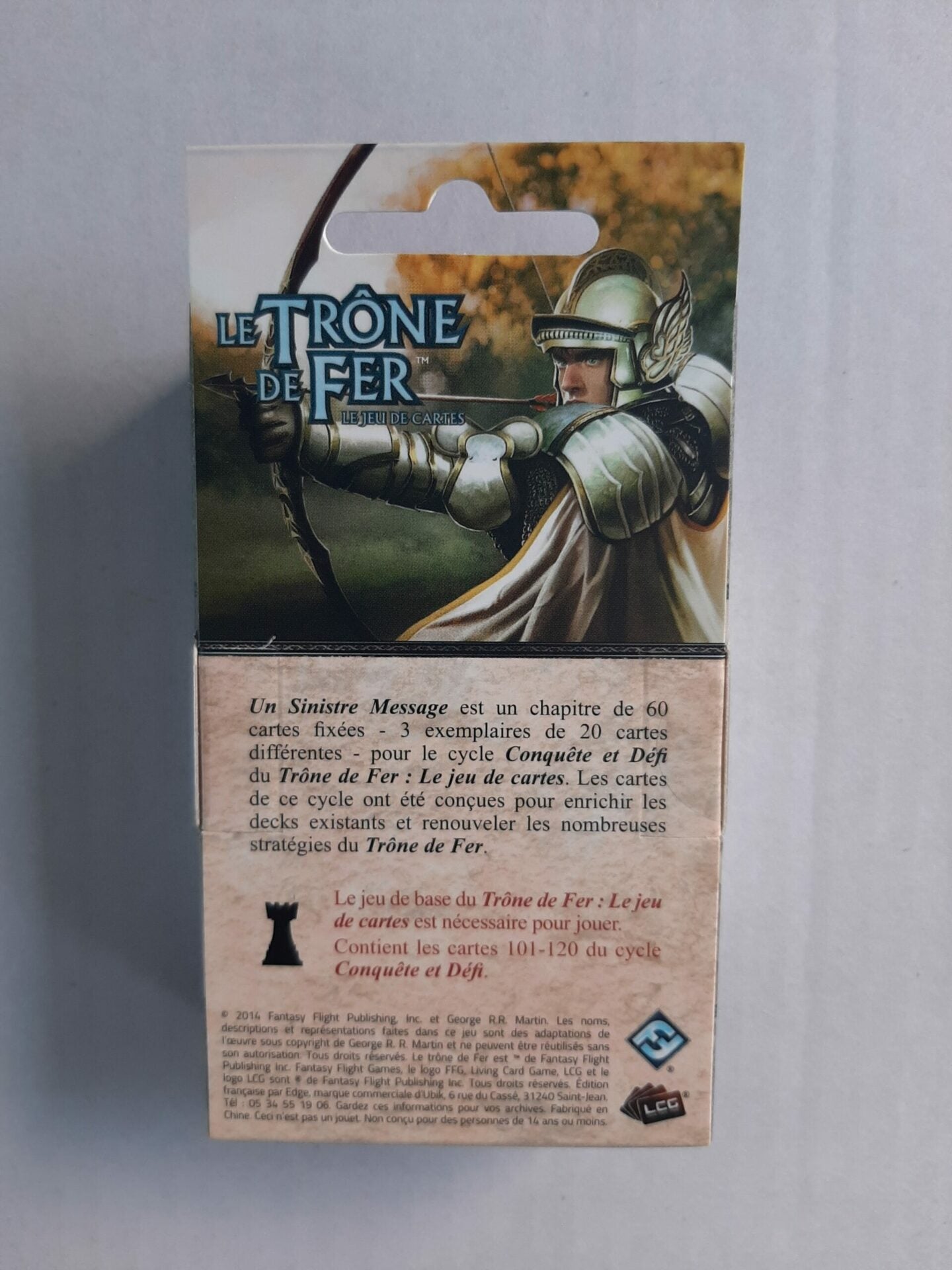 Chapitre "Un Sinistre Message" Le Trône de Fer JCE, neuf en français