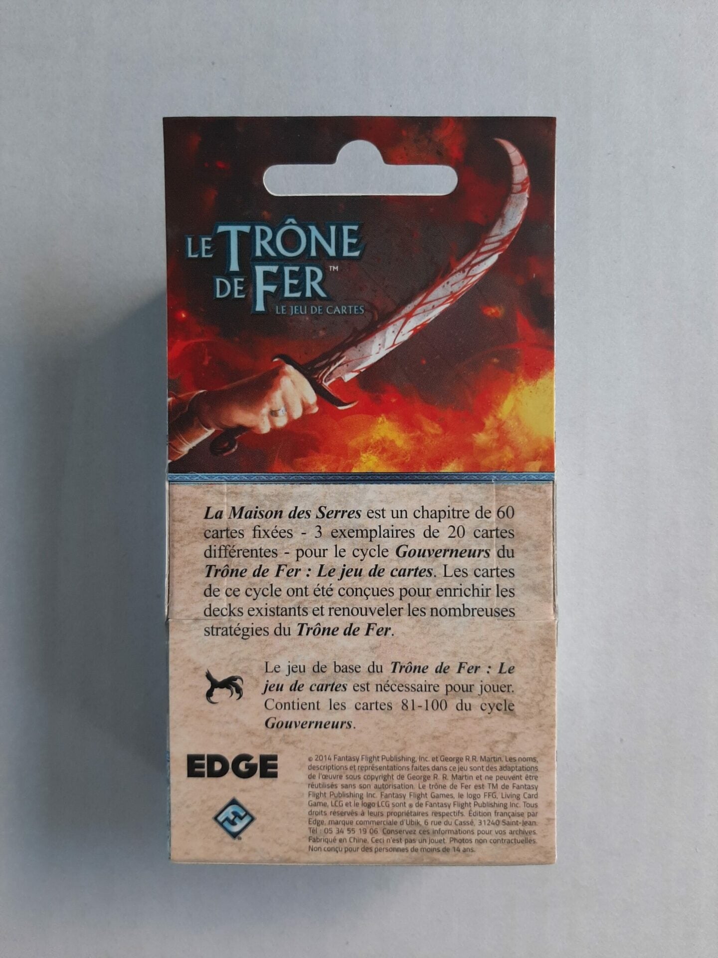 Chapitre "La Maison des Serres" Le Trône de Fer JCE, neuf en français