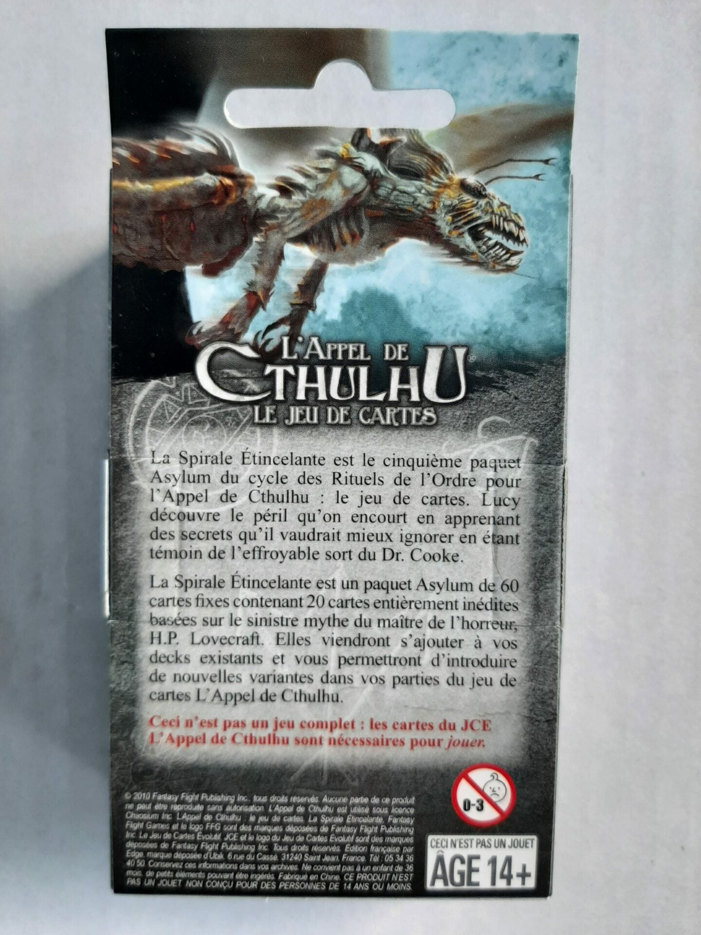 Paquet Asylum "La Spirale Etincelante" pour "L'Appel de Cthulhu", neuf en français