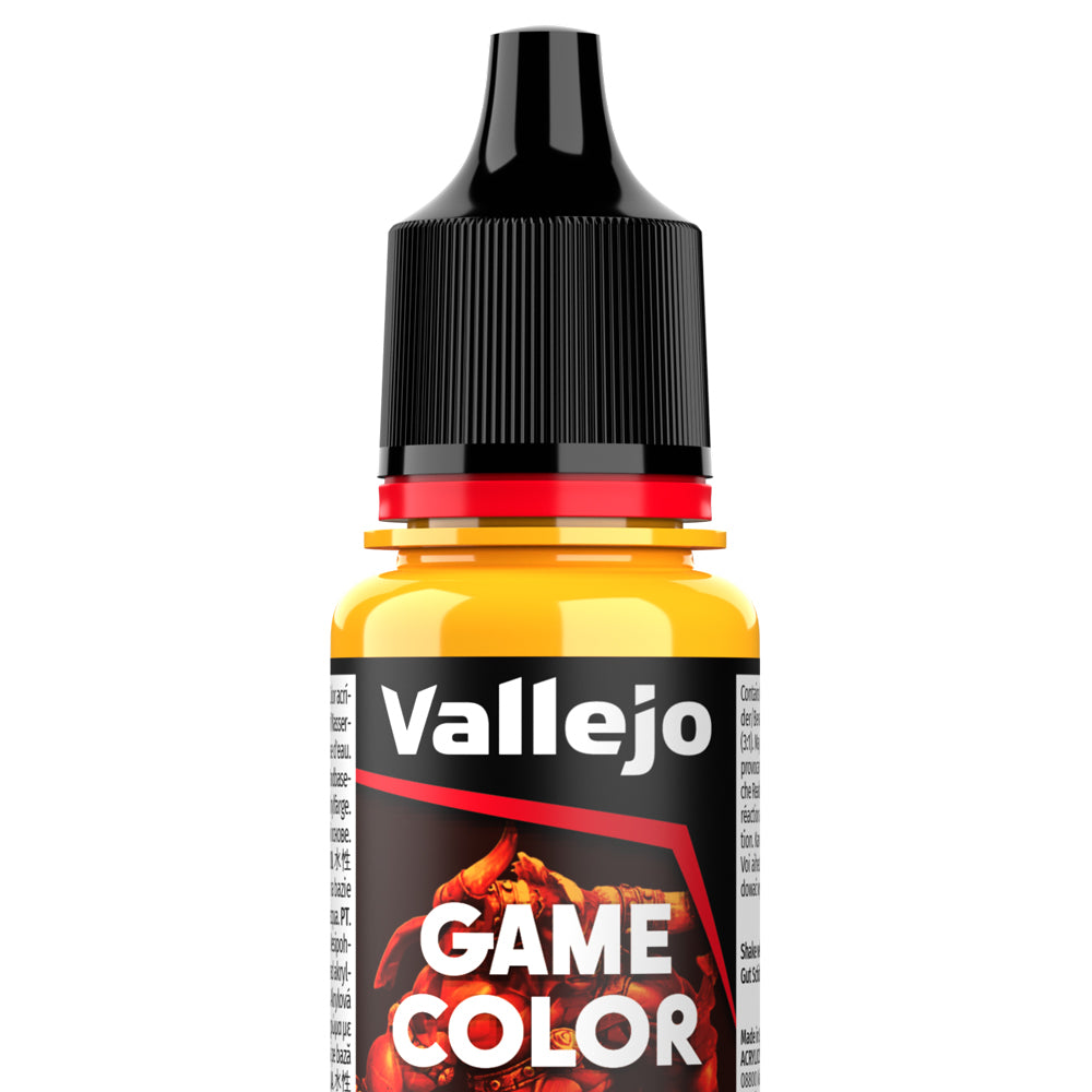 Peinture acrylique Vallejo Game Color - flacon 18 ml - Jaune Solaire - Sun Yellow