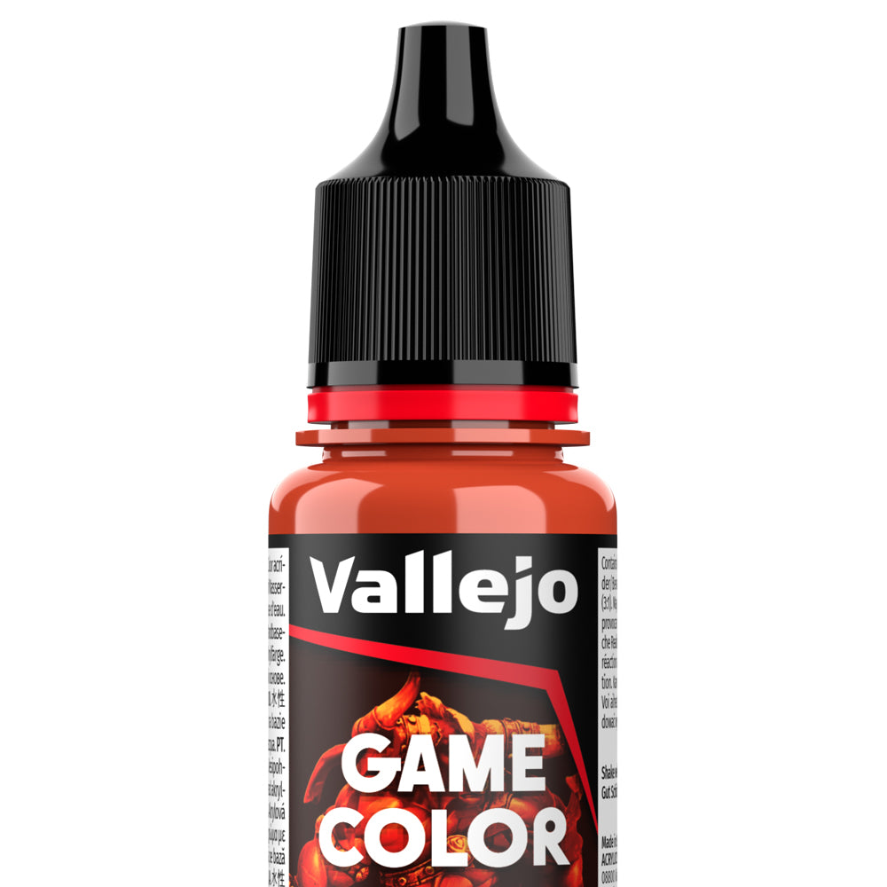 Peinture acrylique Vallejo Game Color - flacon 18 ml - Orange Fournaise - Hot Orange