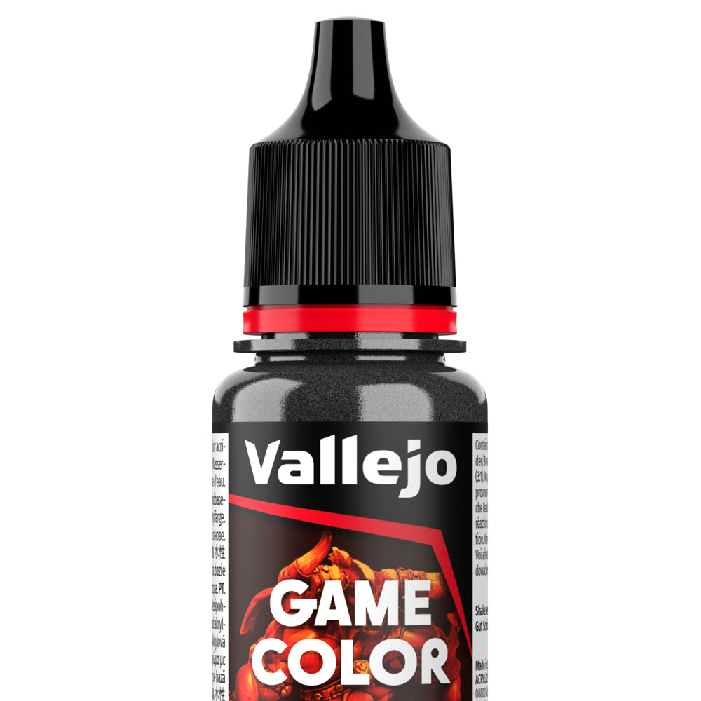 Peinture acrylique Vallejo Game Color - flacon 18 ml - Metal - Gunmétal - Dark Gunmetal