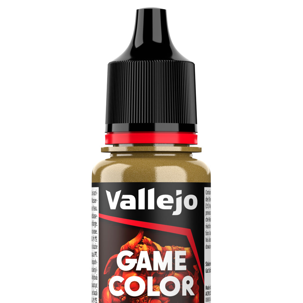 Peinture acrylique Vallejo Game Color - flacon 18 ml - Metal - Or Poli - Polished Gold