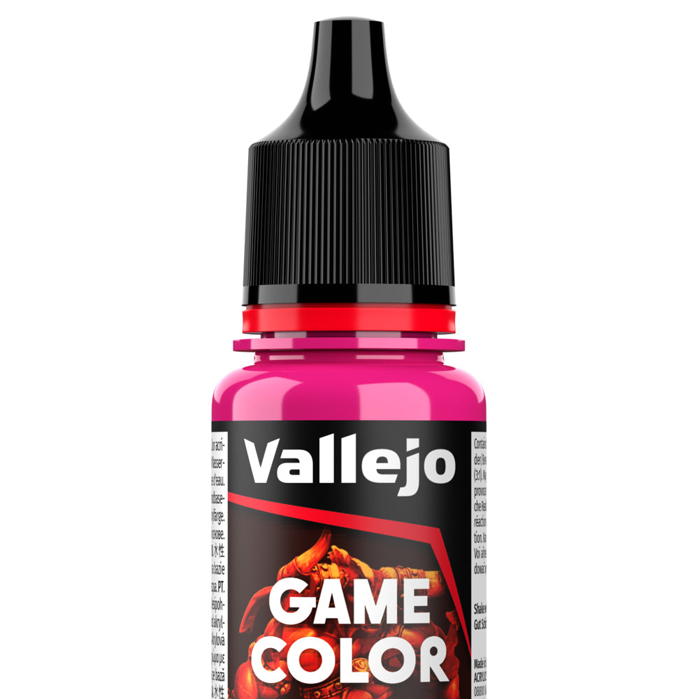 Peinture acrylique Vallejo Game Color - flacon 18 ml - Magenta Fluo - Fluorescent Magenta