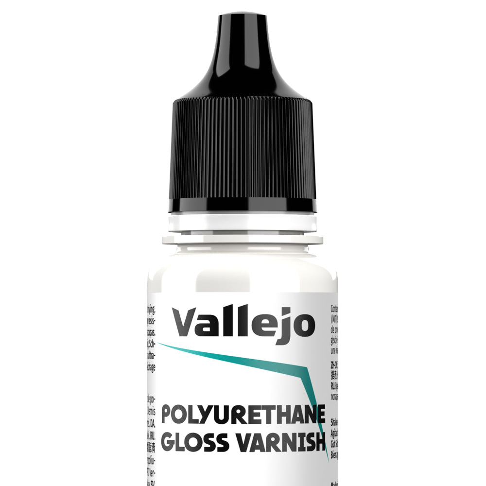 Auxiliaire peinture Vallejo Game Color - flacon 18 ml - Vernis Polyuréthane Brillant - Polyurethane Gloss Varnish