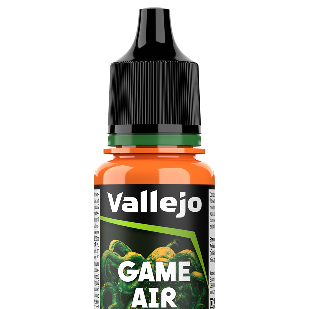 Peinture acrylique Prince August Game Air - flacon 18 ml - Orange Feu - Orange Fire