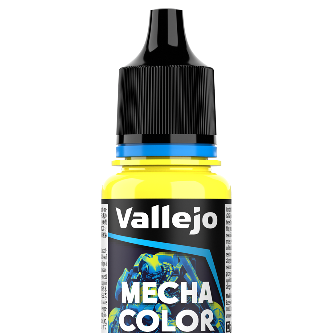 Peinture acrylique Prince August Mecha Color - flacon 18 ml - Jaune fluorescent